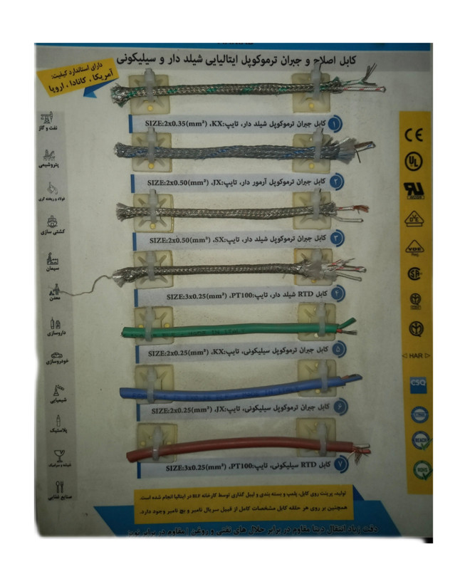 «ترموکوپل تیپ K استیل صنعتی 2 متری»