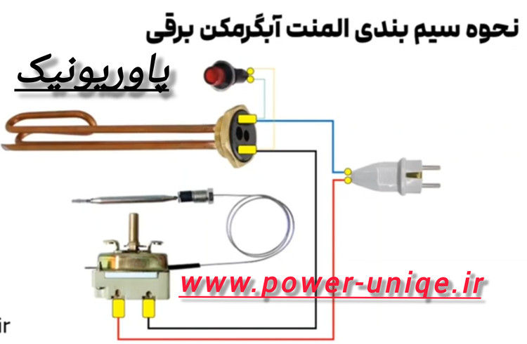 المنت آبگرمکن ترموستاتخور ۲۰۰۰ وات فلنج ¼۱ ایران آریستون