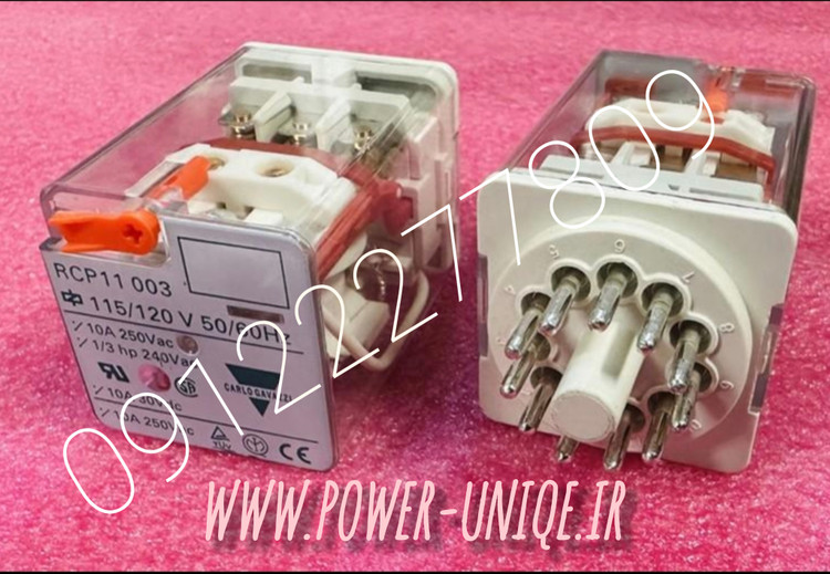 رله کارلو گاوازی RCP11-003-230VAC، 11 پایه، 3 کنتاکت تبدیلی، 10 آمپر