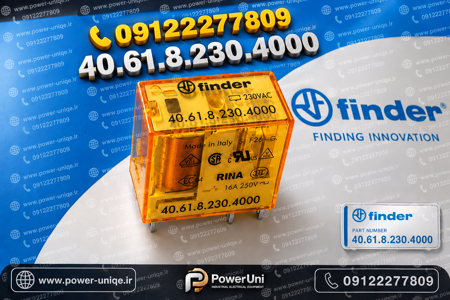 رله فایندر 40.61.8.230.0040 بوبين 230  ولت AC