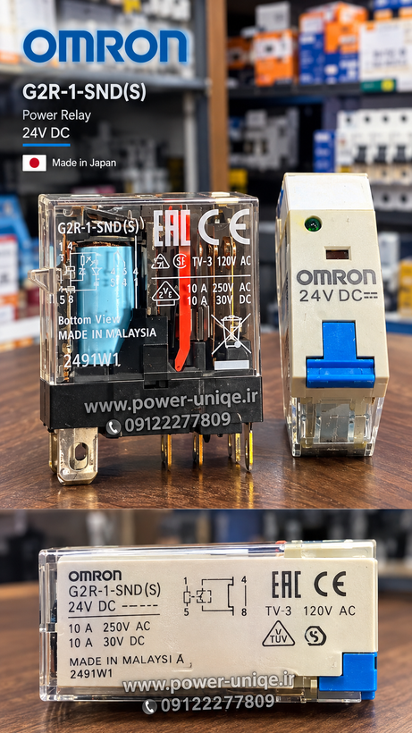 رله امرن OMRON مدل G2R-1-SND(S) بوبین 24V DC